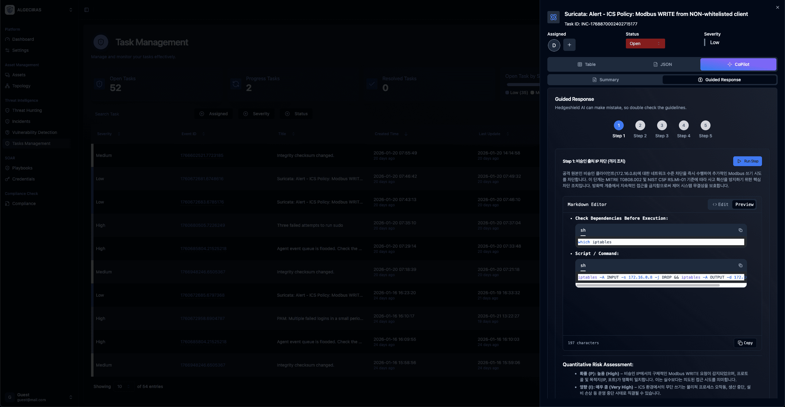 Autonomous Mitigation System